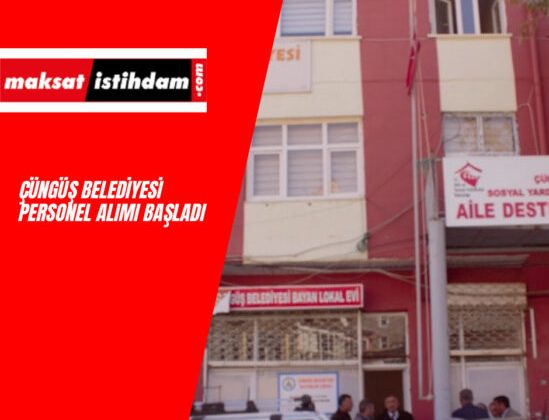 Diyarbakır Çüngüş Belediyesi Personel Alımı Başladı