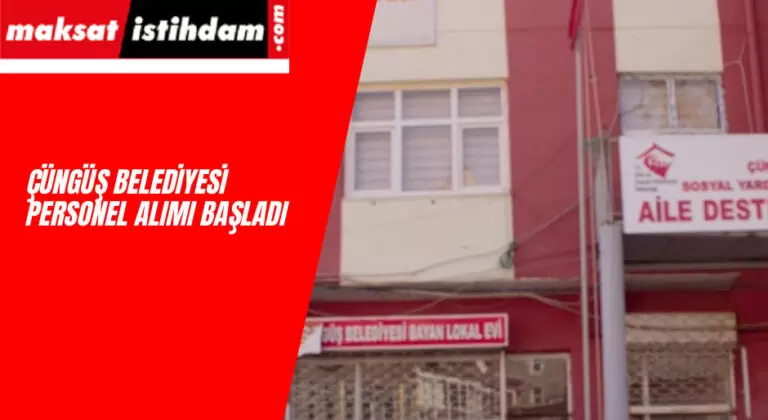 Diyarbakır Çüngüş Belediyesi Personel Alımı