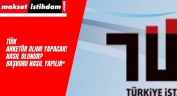 TÜİK Anketör Alımı Başlıyor: Kaç Kişi Alınacak? TÜİK Anketör Alımı Şartları Neler?