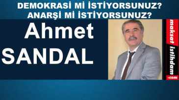 DEMOKRASİ Mİ İSTİYORSUNUZ? ANARŞİ Mİ İSTİYORSUNUZ?